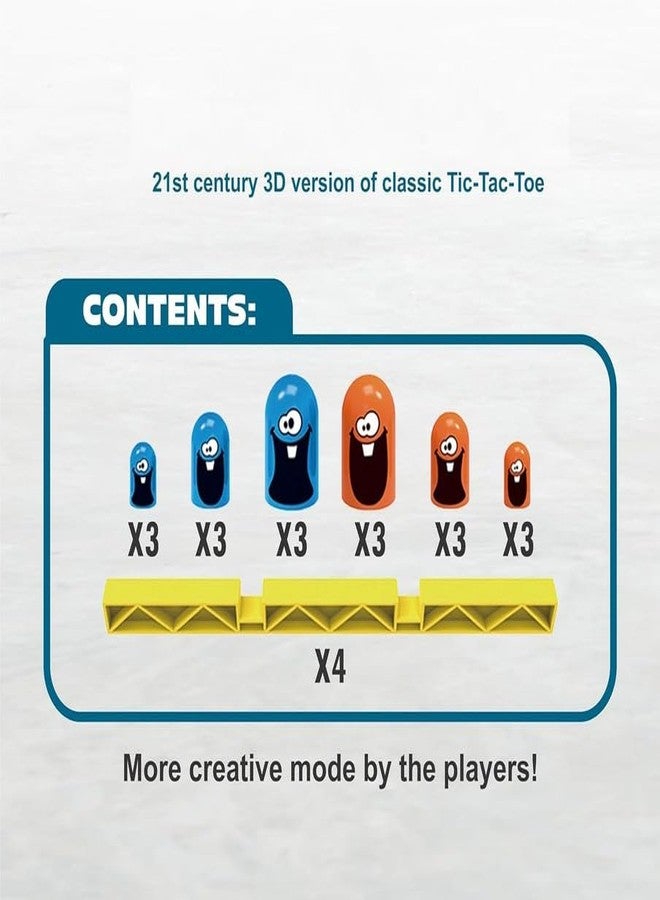AHBHT Tic Tac Toe Board Game Learning Toys Tic Tac Toe Game Brain Games Strategy Board Games for Adults and Kids 2+ Year Old (Multicolor_Pack of 2) - Image 4